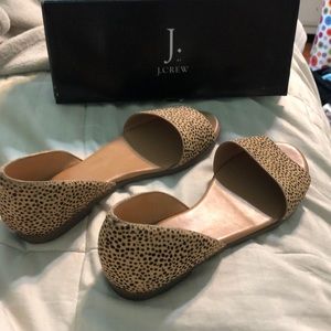 J. Crew Peep Toe Cheetah Sandals